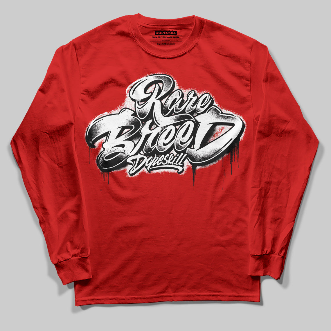 Jordan 11 “Bred Velvet” DopeSkill Red Long Sleeve T-Shirt Rare Breed Type Graphic Streetwear