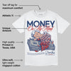 White and Midnight Navy 6s DopeSkill T-Shirt MOMM Graphic