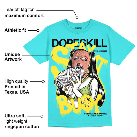 Cyan Burst 9060 DopeSkill Virtual Blue T-Shirt Stay It Busy Graphic