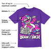 PURPLE Collection DopeSkill Purple T-shirt Born To Be Rich Graphic