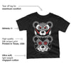 "Black/White" 1s DopeSkill Toddler Kids T-shirt  Leather Bear Graphic