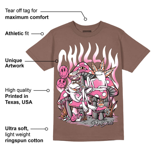 Dunk Smokey Mauve Playful Pink White Brown DopeSkill Brown Savana T-shirt Chillin Graphic