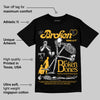 9060 Varsity Gold DopeSkill T-Shirt Broken Bones Graphic