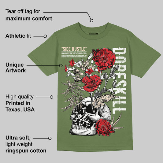 Medium Olive 1s DopeSkill Olive T-shirt Side Hustle Graphic