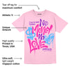 Pink Collection DopeSkill Pink T-shirt No Money No Love Typo Graphic