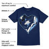 Midnight Navy 5s DopeSkill Navy T-Shirt Heart AJ 5 Graphic