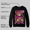 Rick RO Pink Leather Sneakers DopeSkill Sweatshirt Broken Bear Graphic