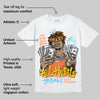 Orange 'All Hustle No Luck' DopeSkill Graphic T-Shirt