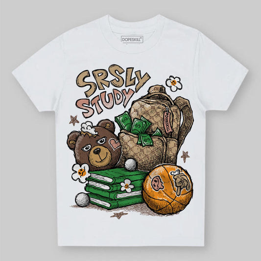 TAN Sneakers DopeSkill Toddler Kids T-shirt SRSLY Study Graphic Streetwear - White