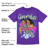 Dunk Purple Championship Court White DopeSkill Purple T-shirt Queen Of Hustle Graphic