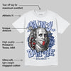 White and Midnight Navy 6s DopeSkill T-Shirt Money Don't Lie Graphic