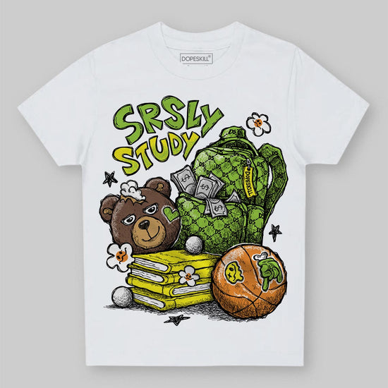 Neon Green Sneakers DopeSkill Toddler Kids T-shirt SRSLY Study Graphic Streetwear - White
