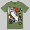 Olive Sneakers DopeSkill Olive T-shirt Trust God Graphic Streetwear