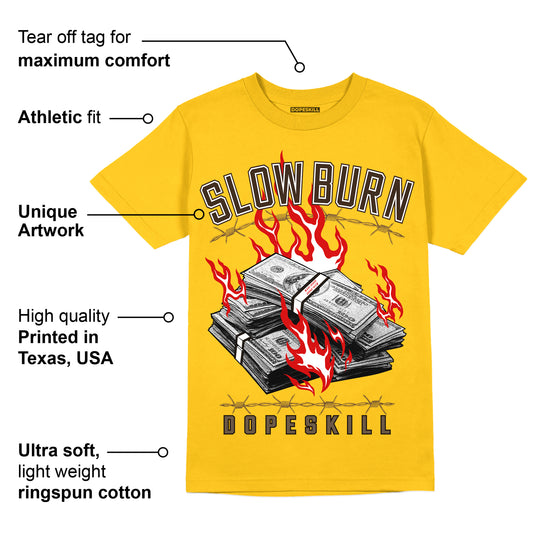 Yellow Collection DopeSkill Gold T-shirt Slow Burn Graphic