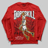 Jordan 11 “Bred Velvet” DopeSkill Red Long Sleeve T-Shirt Thunder Dunk Graphic Streetwear