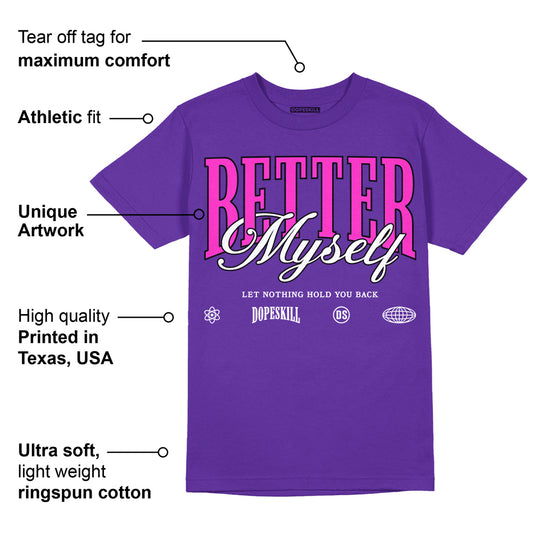 PURPLE Collection DopeSkill Purple T-shirt Better Myself Graphic