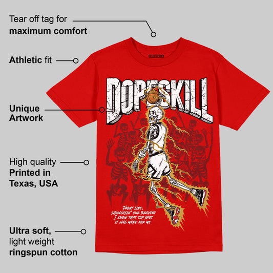 Bred Velvet 11s DopeSkill Red T-shirt Thunder Dunk Graphic