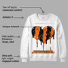 Orange Black White DopeSkill Sweatshirt Juneteenth Heart Graphic