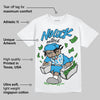 Military Blue 4s DopeSkill T-Shirt No Luck, All Hustle Graphic