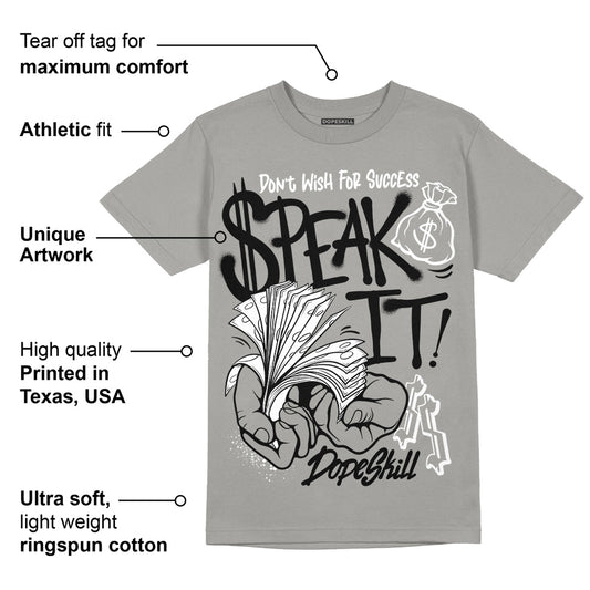 Wet Cement 4s DopeSkill Grey T-shirt Speak It Graphic