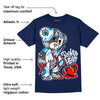 Midnight Navy 3s DopeSkill Navy T-shirt Broken Heart Graphic