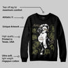 Medium Olive 3s DopeSkill Sweatshirt Built Different Graphic