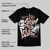 Leather Curb Glitter Pale Pink DopeSkill T-Shirt No Money No Love Typo Graphic