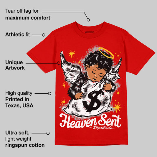 Bred Velvet 11s DopeSkill Red T-shirt Heaven Sent Graphic