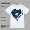 Midnight Navy 5s DopeSkill T-Shirt Heart AJ 5 Graphic