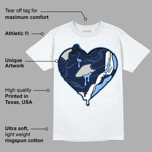 Midnight Navy 5s DopeSkill T-Shirt Heart AJ 5 Graphic