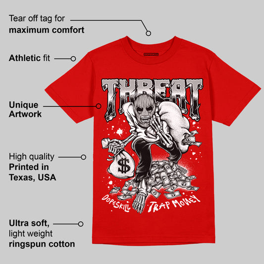 Bred Velvet 11s DopeSkill Red T-shirt Threat Graphic