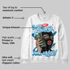 Military Blue 4s DopeSkill Sweatshirt Rolling in Money Graphic