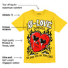 Vivid Sulfur 4s DopeSkill Yellow T-shirt Crying Heart Graphic