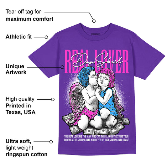 Dunk Purple Championship Court White DopeSkill Purple T-shirt Real Lover Graphic