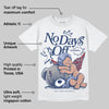 White and Midnight Navy 6s DopeSkill T-Shirt New No Days Off Graphic