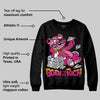 Rick RO Pink Leather Sneakers DopeSkill Sweatshirt Born To Be Rich Graphic