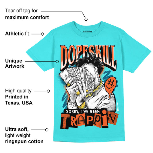 Dunk Dolphins DopeSkill Tahiti Blue T-shirt Sorry I've Been Trappin Graphic