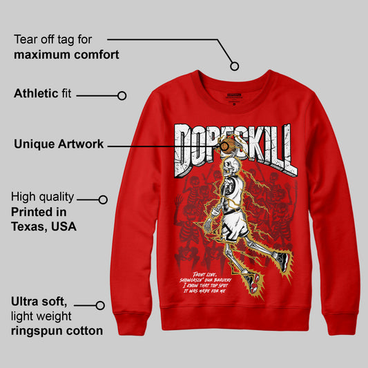 Bred Velvet 11s DopeSkill Red Sweatshirt Thunder Dunk Graphic