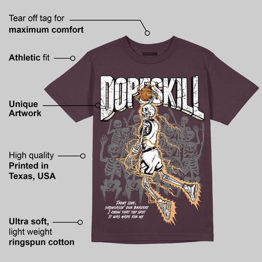 Phantom 4s DopeSkill Maroon T-shirt Thunder Dunk Graphic