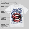 White and Midnight Navy 6s DopeSkill T-Shirt Lick My Kicks Graphic