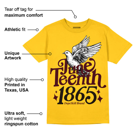 Yellow Collection DopeSkill Gold T-shirt Juneteenth 1865 Graphic