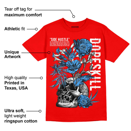 Cherry 11s DopeSkill Varsity Red T-shirt Side Hustle Graphic