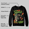 Neon Green Collection DopeSkill Sweatshirt Rolling in Money Graphic