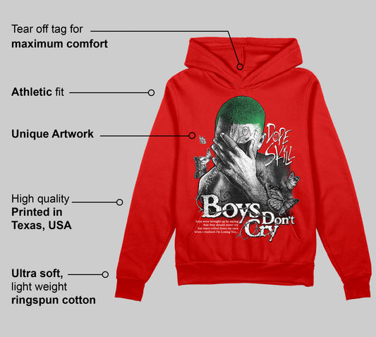 Bred Velvet 11s DopeSkill Red Hoodie Sweatshirt Boys Don't Cry Graphic