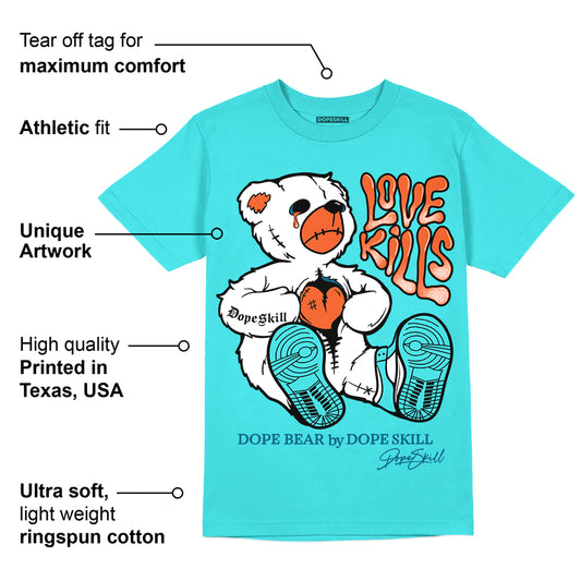 Dunk Dolphins DopeSkill Tahiti Blue T-shirt Love Kills Graphic