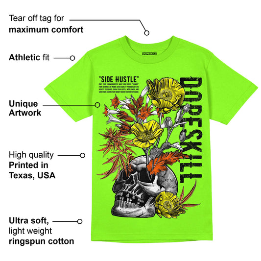 Neon Green Collection DopeSkill Neon Green T-shirt Side Hustle Graphic