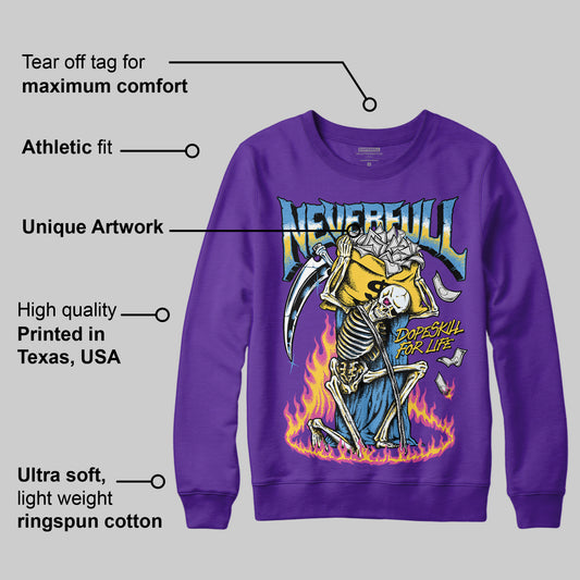 PURPLE Collection DopeSkill Purple Sweatshirt NeverFull Graphic