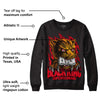 Red Thunder 4s DopeSkill Sweatshirt Black King Graphic