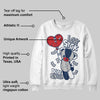 Summit White Navy 4s DopeSkill Sweatshirt Love Sick Graphic