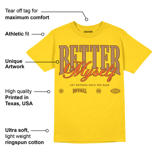 Yellow Collection DopeSkill Gold T-shirt Better Myself Graphic